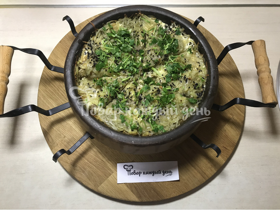 Картофельная запеканка с грибами