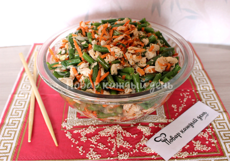 Салат с корейской морковкой